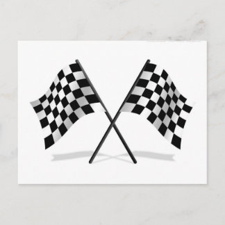 Racing Chequered Flags Postcard