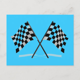 Racing Chequered Flags Postcard