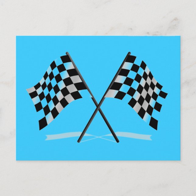 Racing Chequered Flags Postcard (Front)