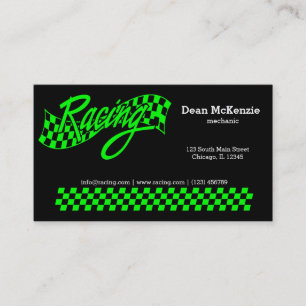Racing, choose your background colour business card