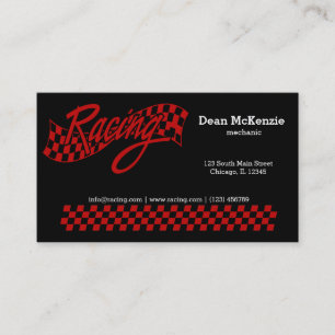 Racing, choose your background colour business card
