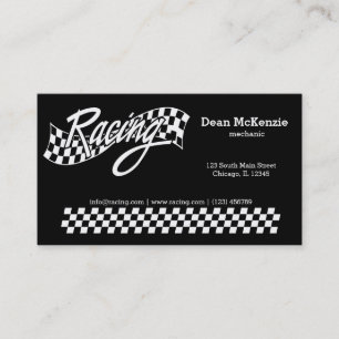 Racing, choose your background colour business card