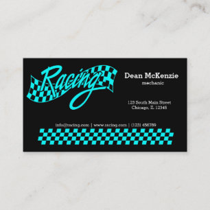 Racing, choose your background colour business card