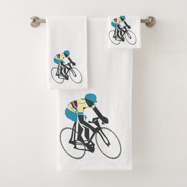 Racing Cyclist Bath Towel Set (Insitu)