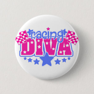 Racing Diva 6 Cm Round Badge