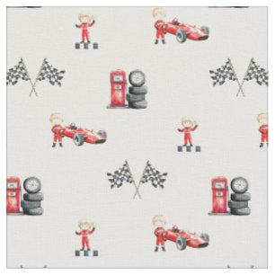 Racing f1 formula boy nursery fabric