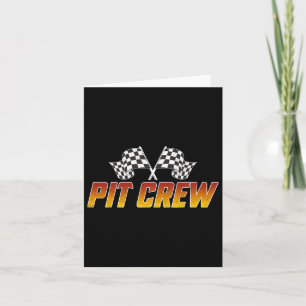 Racing Family Birthday Race Car Retro Pit Crew Hal Card