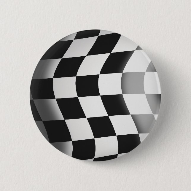 Racing Flag 6 Cm Round Badge (Front)