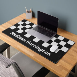 Racing Flag Custom Name Desk Mat