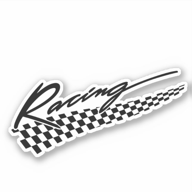 Racing flag Vinyl Stickers (Front)