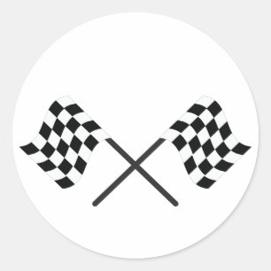 Racing Flags Classic Round Sticker