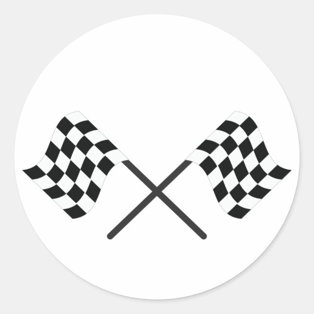 Racing Flags Classic Round Sticker (Front)