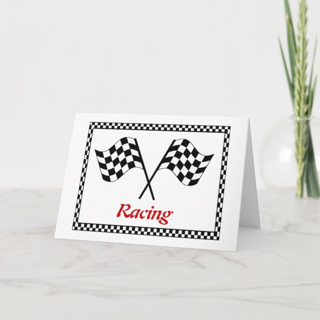 Racing Flags Greeting Card (Front)