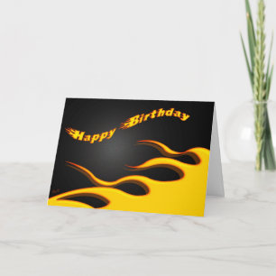 Racing Flames: Happy Birthday Card