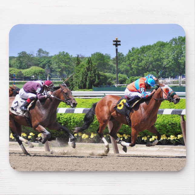 Racing from Beautiful Belmont Park Mouse Mat (Front)