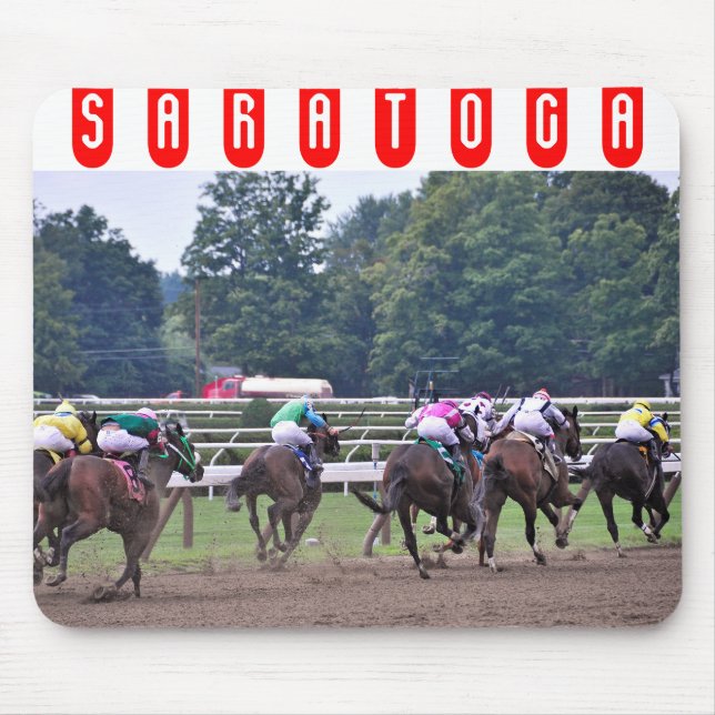 Racing from Historic Saratoga Race Course Mouse Mat (Front)