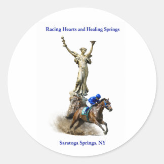  Racing Hearts and Healing Springs Classic Round Sticker