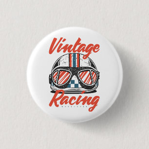 Racing Helmet 3 Cm Round Badge