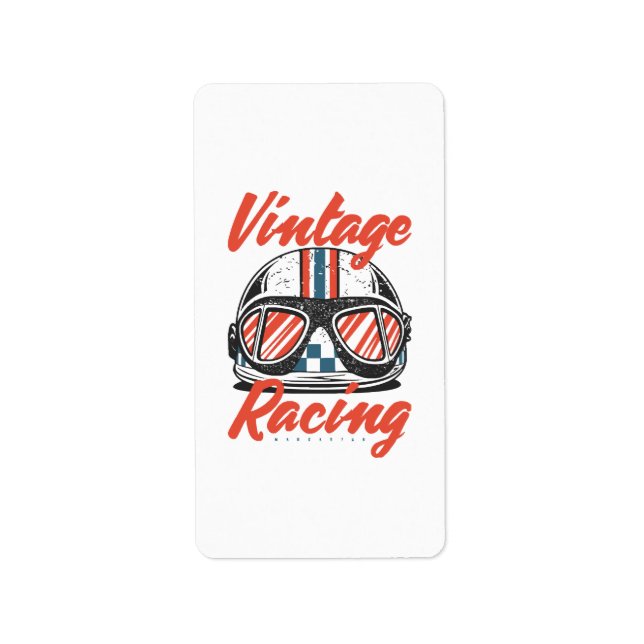Racing Helmet Label (Front)