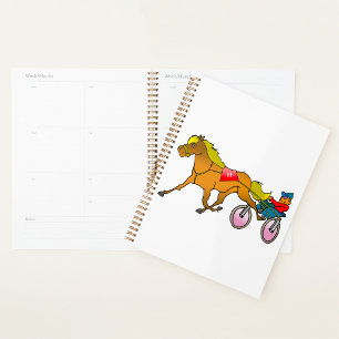 Racing Horse And Buggy Spiral Planner