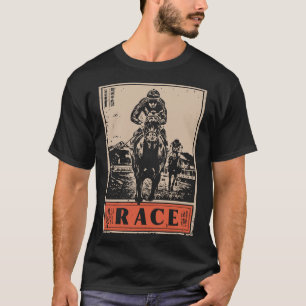 Racing Horses in Desert Landscape T-Shirt