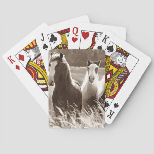 RACING HORSES IN FIELD PLAYING CARDS