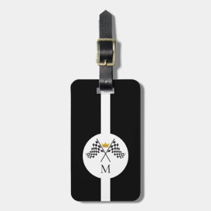 Racing Initial Monogram Travel Luggage Tag