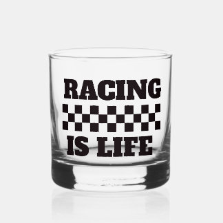 Racing is Life-Whiskey Glass