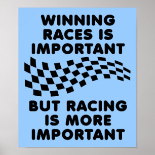 Racing Is More Important Dirt Bike Motocross Sign