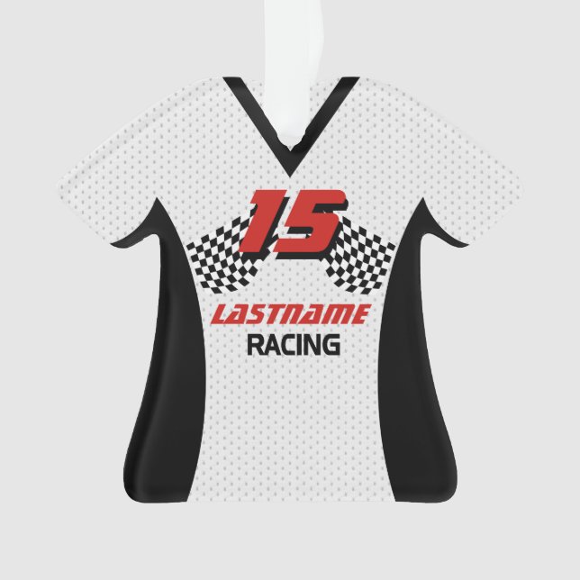 Racing Jersey Photo Keepsake Ornament (Front)