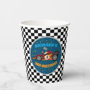 Racing Kid's Birthday Race Car Theme Paper Cups