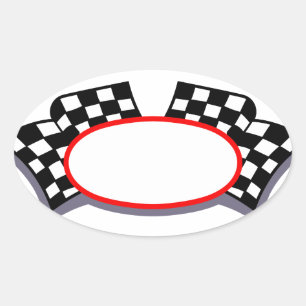 Racing Logo Oval Sticker