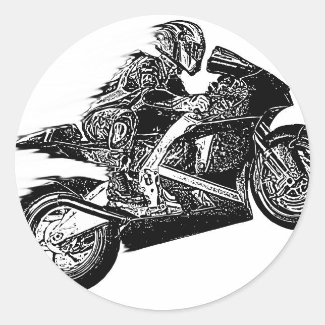 Racing madness classic round sticker (Front)