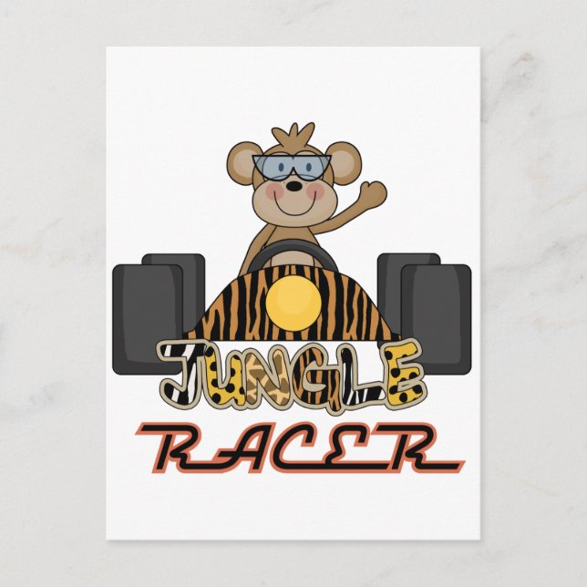 Racing Monkey Tshirts and Gifts Postcard (Front)