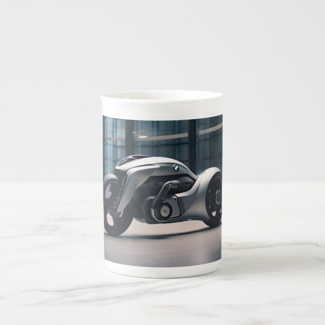 racing motorcycle bone china mug (Front)