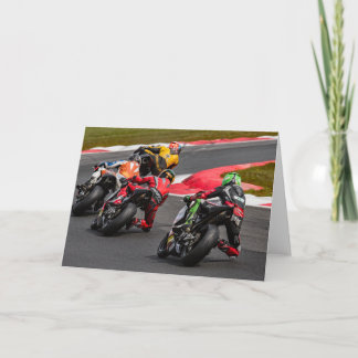 Racing motorcycle greetings cards