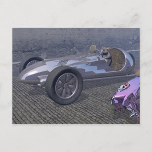 Racing Mouse Postcard