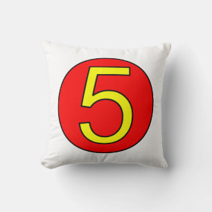 Racing Number 5 Cushion