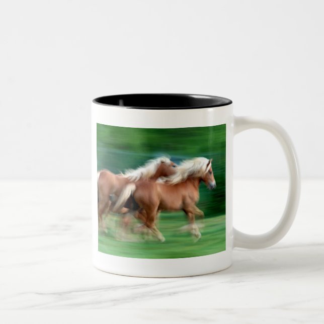 Racing Palomino Horses Ceramic Coffee Mug (Right)