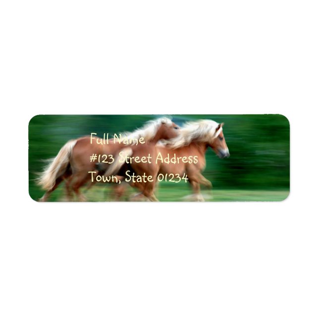 Racing Palomino Return Address Label (Front)