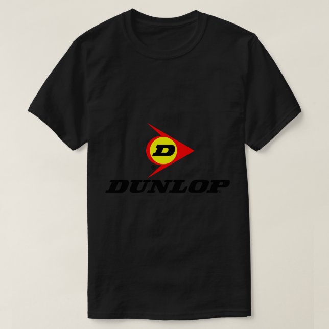Racing Part Dunlop Tyres Sticker T-Shirt (Design Front)