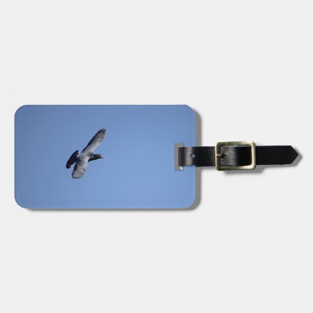 Racing Pigeon in Flight Luggage Tag (Front Horizontal)