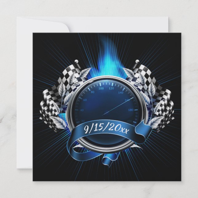 Racing Race Car Event Invitation (Front)