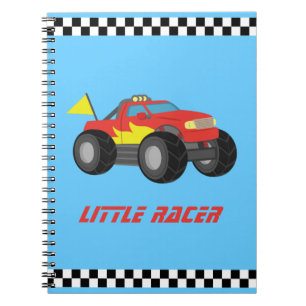 Racing Red Monster Truck, for Racer Boys Notebook