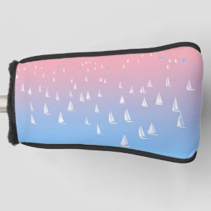 Racing sailboats in the open sea  golf head cover