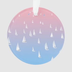 Racing sailboats in the open sea  ornament