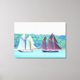 racing schooners wrapped canvas