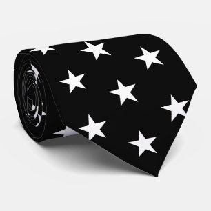 Racing Silks Black with White Stars Derby Tie