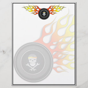 Racing Skull in Flaming Wheel