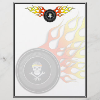Racing Skull in Flaming Wheel